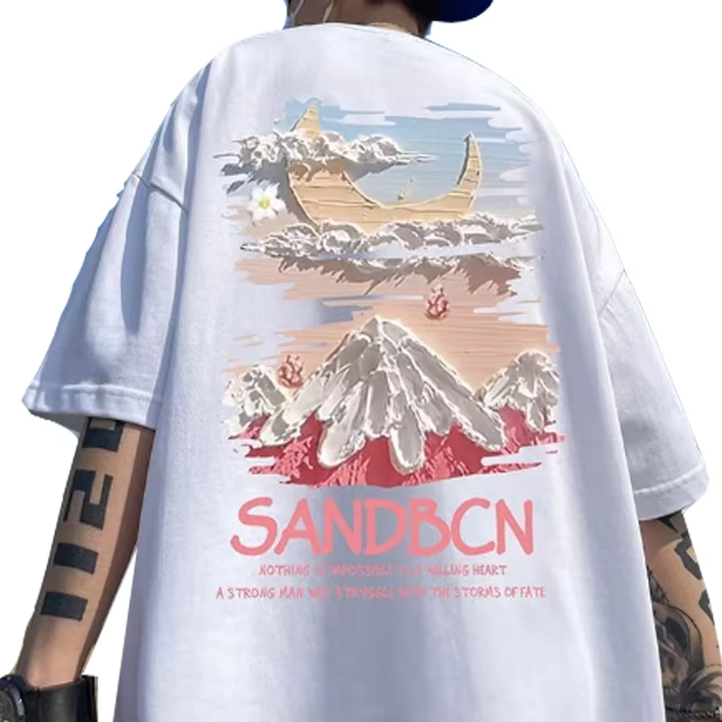 100% cotton oversized t shirt